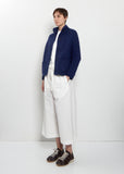 Pina Cashmere Silk Turtleneck Coat Jacket — Indigo Blue