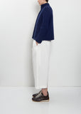 Pina Cashmere Silk Turtleneck Coat Jacket — Indigo Blue
