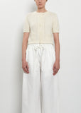 Luca Short Sleeve Cashmere Cardigan — Off White