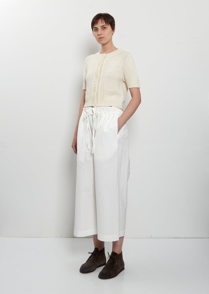 Luca Short Sleeve Cashmere Cardigan — Off White