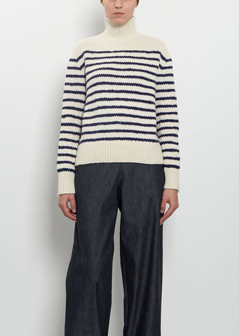 Sailor Striped Boxy Cashmere Sweater
