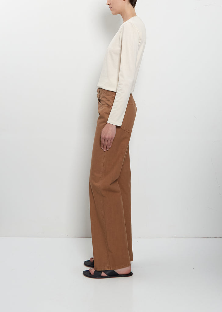 Slim Bootcut Canvas Trouser