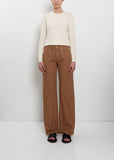 Slim Bootcut Canvas Trouser