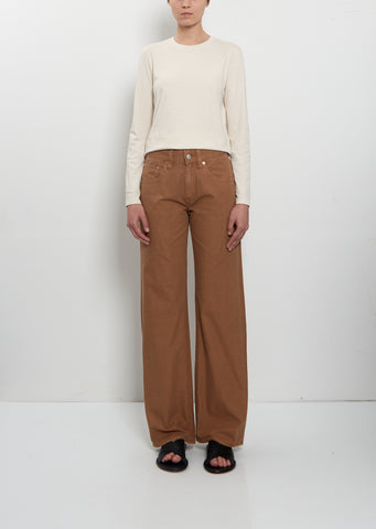 Slim Bootcut Canvas Trouser
