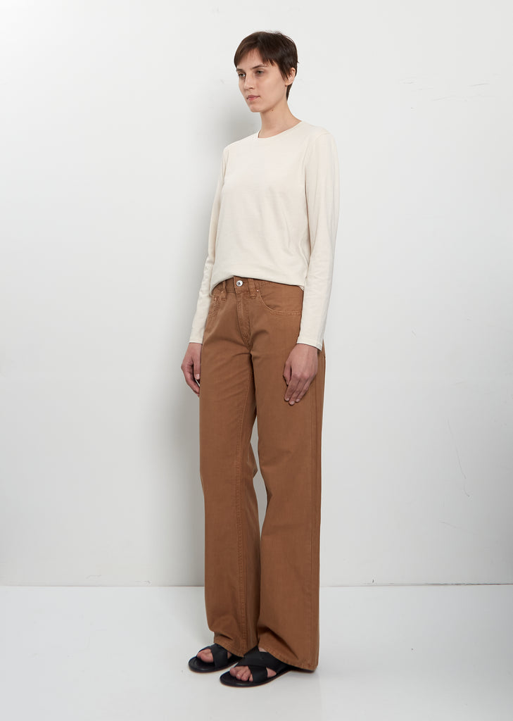 Slim Bootcut Canvas Trouser