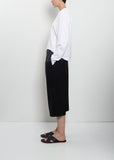 Cropped Drawstring Wool Pant