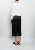 Cropped Drawstring Wool Pant