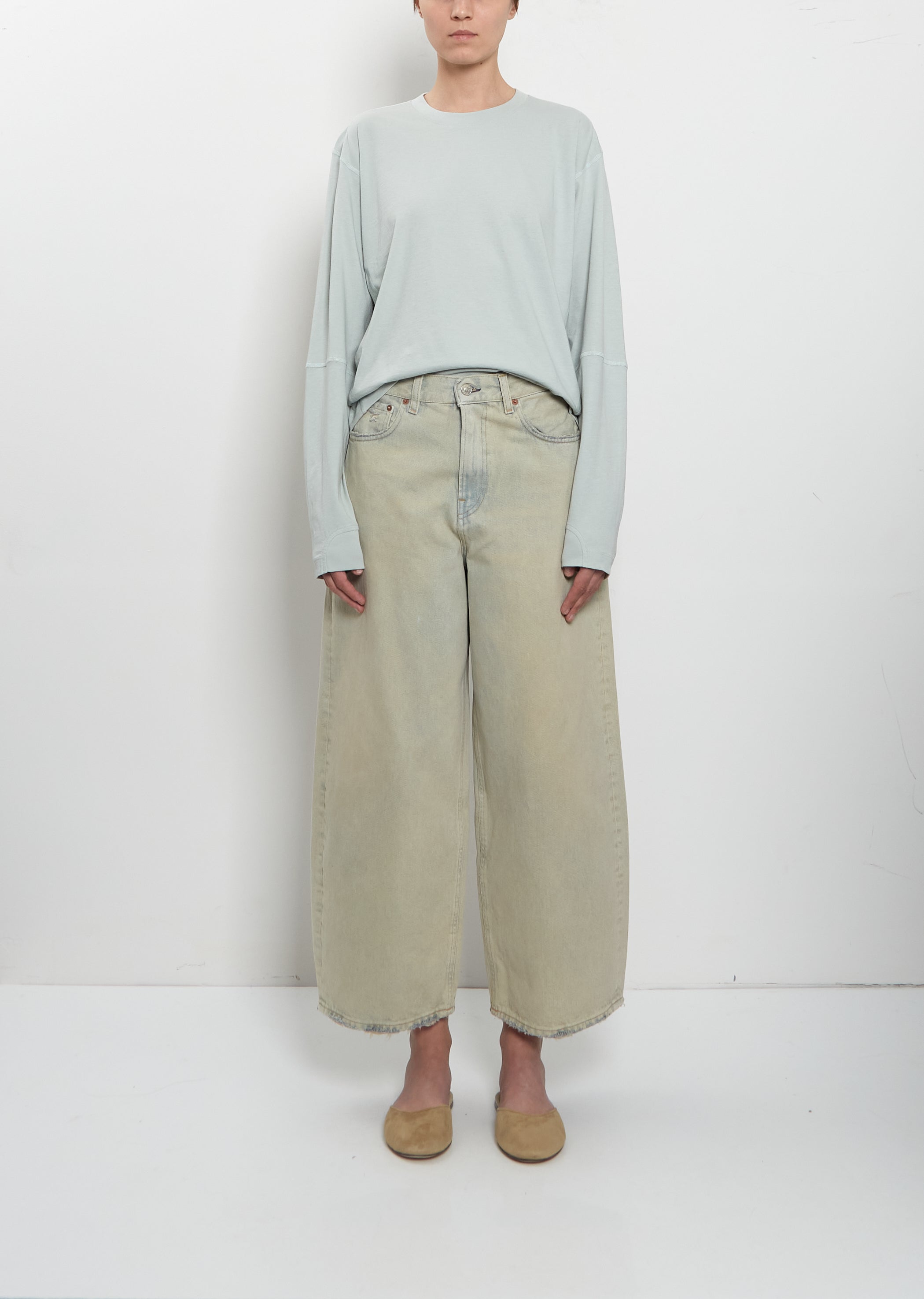 Cropped Roomy Geyser Blue