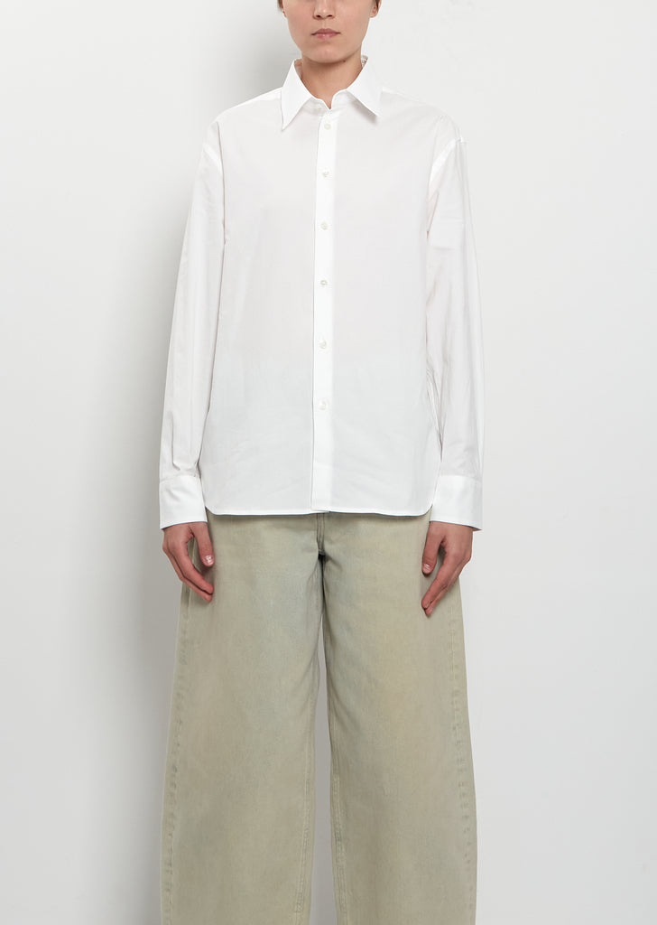 Dress Cotton Shirt — Optic White