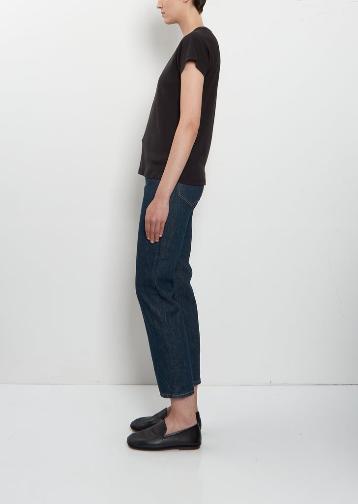 Raglan Cotton Tee — Jet