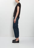 Raglan Cotton Tee — Jet