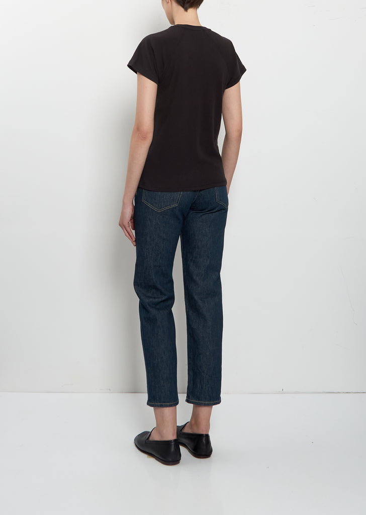 Raglan Cotton Tee — Jet