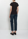 Raglan Cotton Tee — Jet