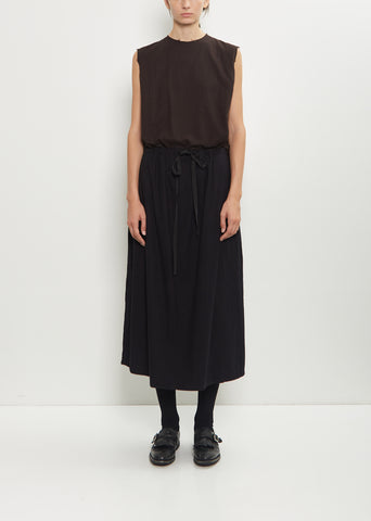 Two Pocket Technical Cotton Skirt — Black