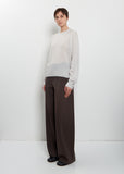 Sheer Crew Neck Alpaca Sweater