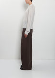 Sheer Crew Neck Alpaca Sweater