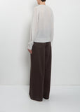 Sheer Crew Neck Alpaca Sweater