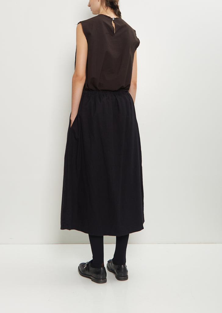 Two Pocket Technical Cotton Skirt — Black