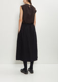 Two Pocket Technical Cotton Skirt — Black