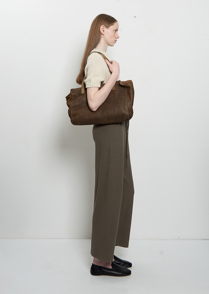 Handle Leather Bag — Ginger Root