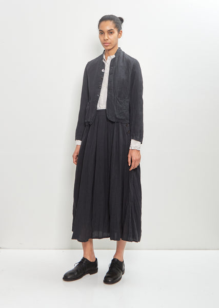 French Linen Short Jacket — Black – La Garçonne
