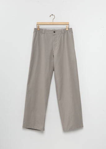Silk Cotton Chino Wide Trousers