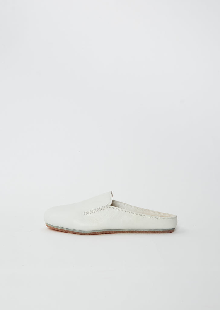 Leather Slipper — White
