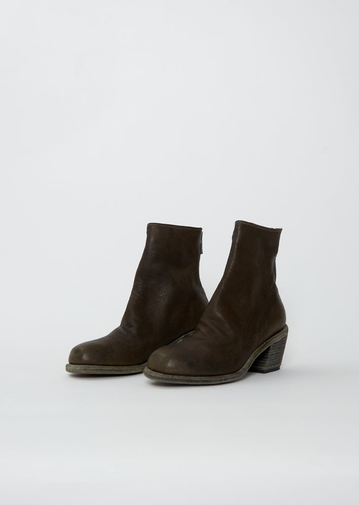 Cuban Heel Leather Boot