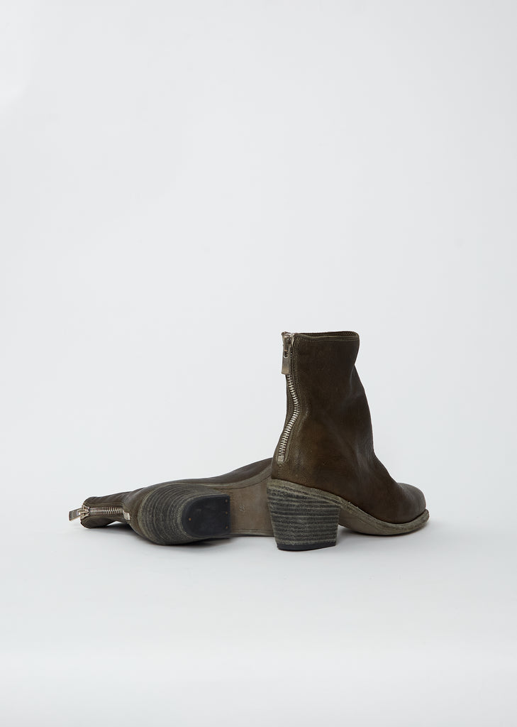 Cuban Heel Leather Boot