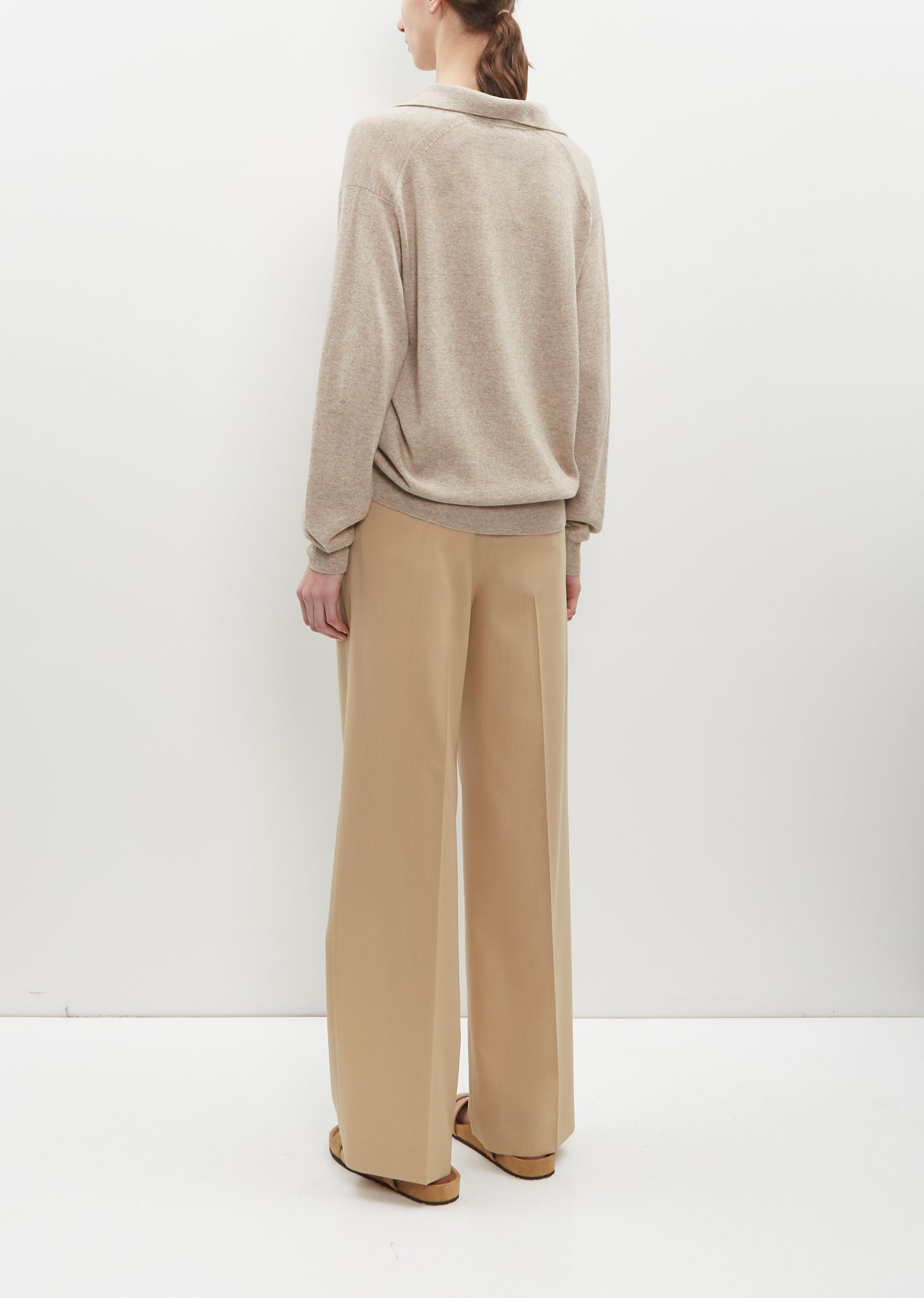 stokke cashmere-silk sweater polo Super Fine Cashmere Silk Knit Skipper Polo