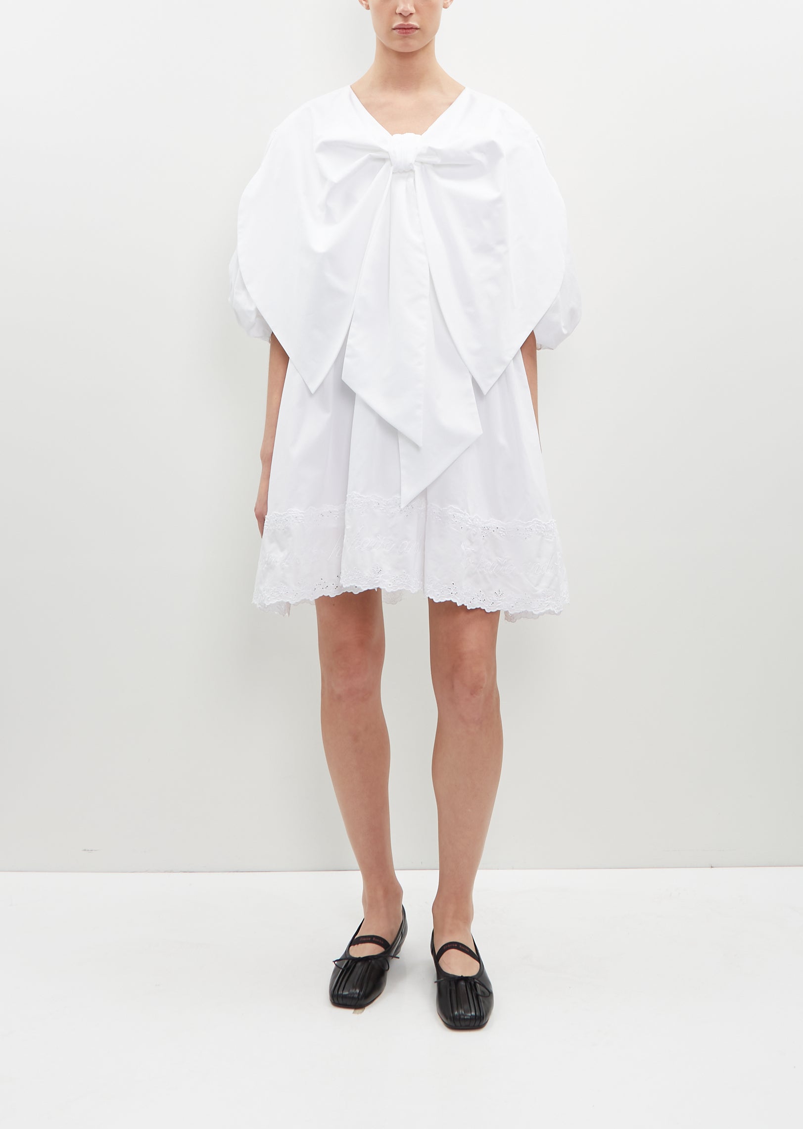 Front Bow Cotton Smock Dress – La Garçonne