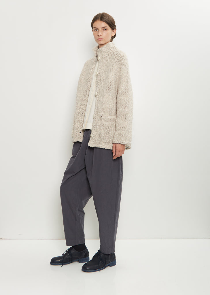 Alpaca Wool Hand-Knit Cardigan