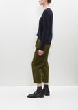 Cotton Courduroy Trousers — Military Green