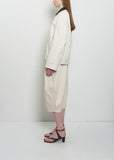 Leather Collar Cotton Twill Blouson