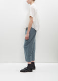 Cotton Courduroy Cropped Trousers — Sea