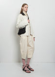 Leather Crossbody Bag, Small  — Black