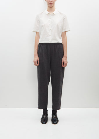 Plain Wool Trousers — Anthracite Grey