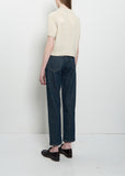 Peggy Short Sleeve Light Cashmere Sweater — Latte