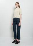 Peggy Short Sleeve Light Cashmere Sweater — Latte