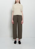 Crepe Cotton Linen Capri Pants — Rock