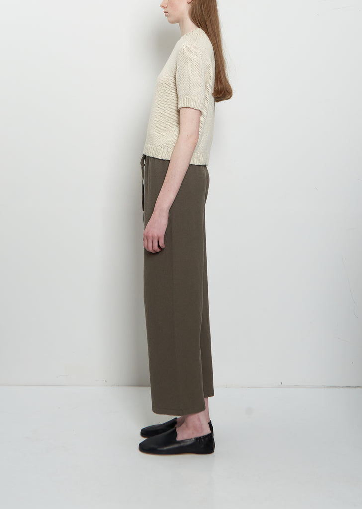 Crepe Cotton Linen Capri Pants — Rock