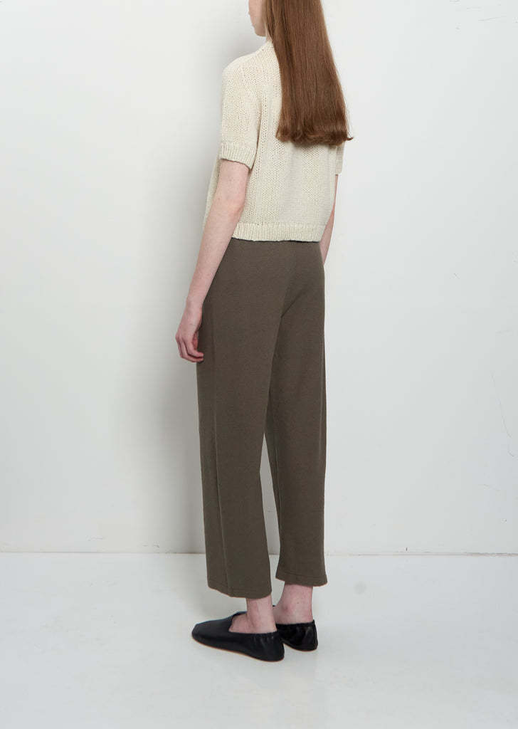 Crepe Cotton Linen Capri Pants — Rock
