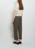 Crepe Cotton Linen Capri Pants — Rock