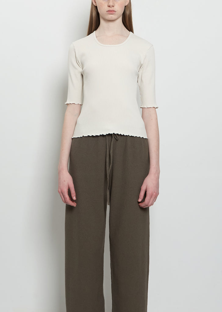 Ruffle Rib Pima Cotton Tee