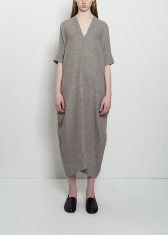 V-Neck Linen Dress