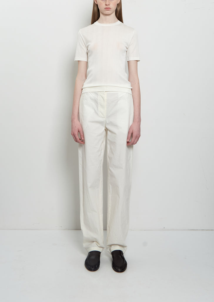 Fael Cotton Pant — White