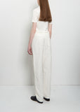 Etina Ribbed Cotton Top — Ivory