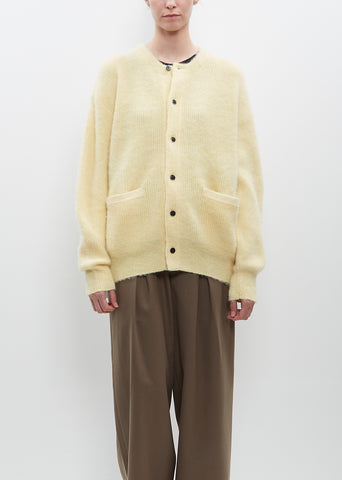 Kid Mohair Cardigan — Cream