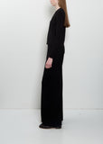 Cresp Cotton Jersey Cardigan — Black
