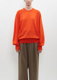 Wool Silk Knit Crewneck LS — Orange